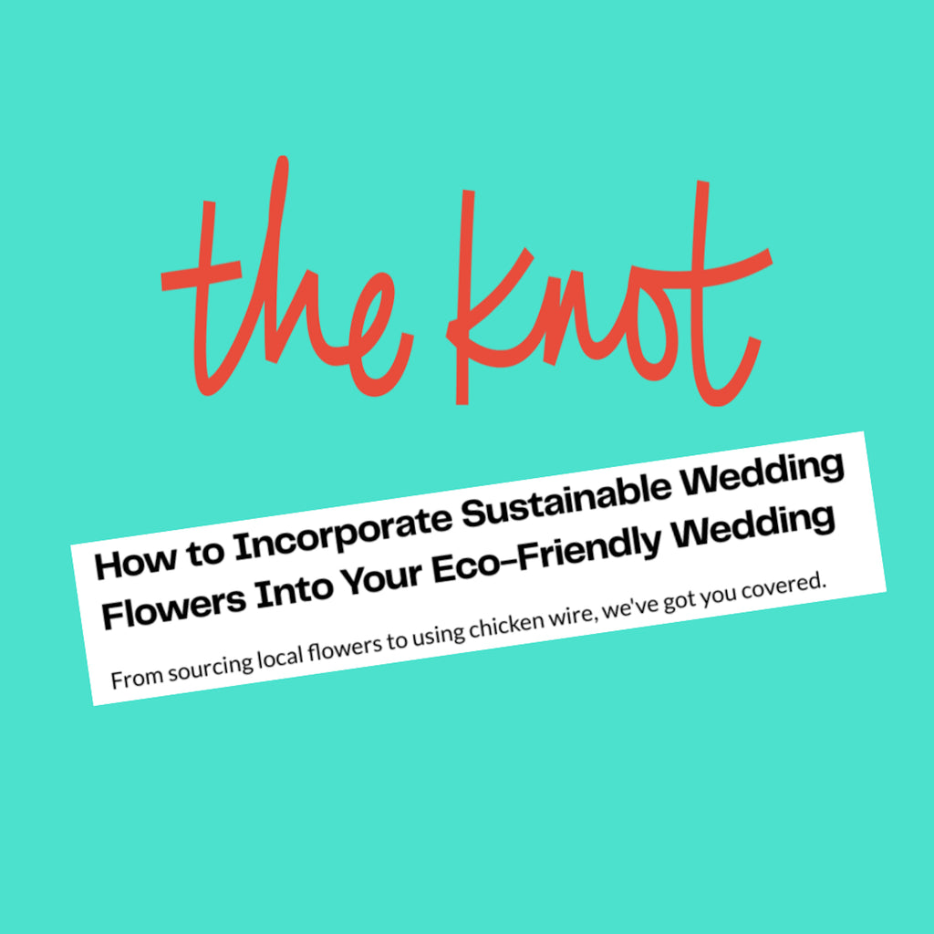 TheKnot talking about how to incorporate sustainable flowers eco-friendly wedding using Molly Oliver Flowers