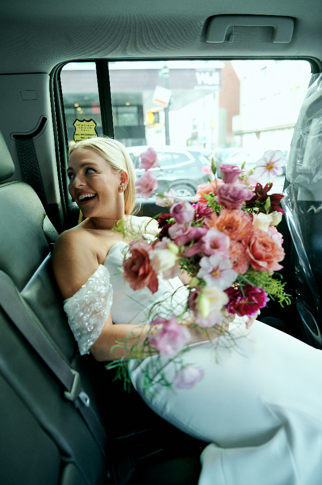 Molly Oliver Flowers Helene Yorke wedding 2021 Brooklyn Carroll Gardens The Green Building garden roses lisianthus double click cranberry cosmos