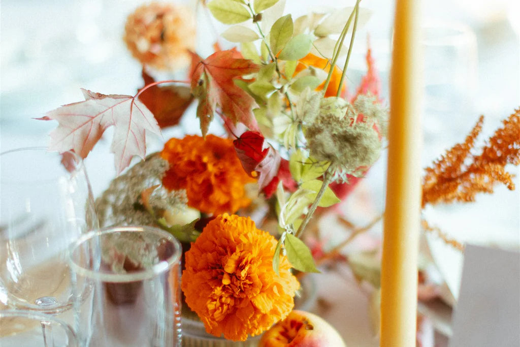 Red Hook Brooklyn Marlow Events Sustainable Fall October Wedding Molly Oliver Flowers White Orange Rust Peach Modern Wild Elegant Autumn Vibes