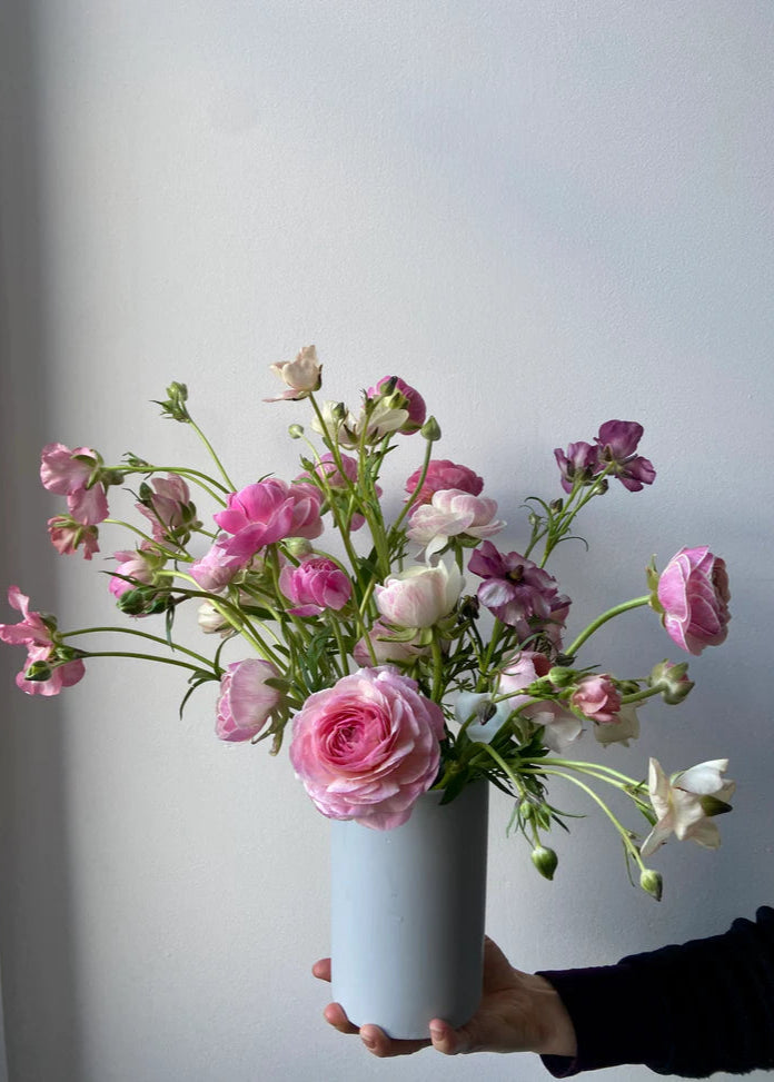 Seasonal Arrangement in Ceramic Vase Locally Grown Sustainable